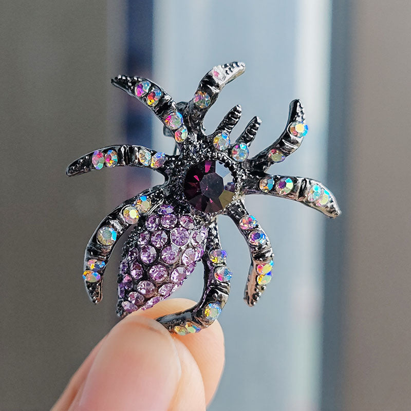Vintage-inspired insect pin displayed creatively