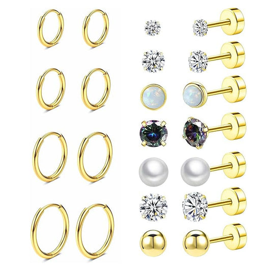 Stylish stainless steel earrings set image 1