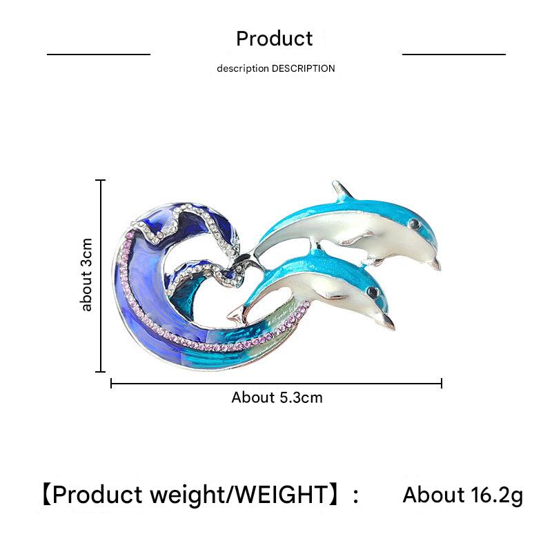 High-quality dolphin animal pin close-up