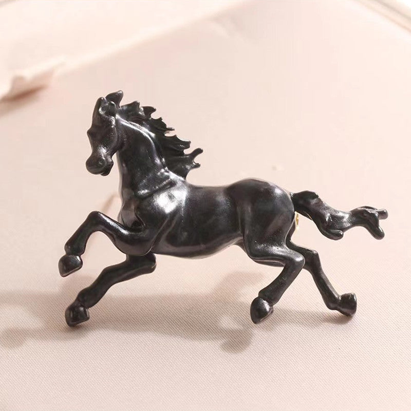 Vintage horse brooch antique gold