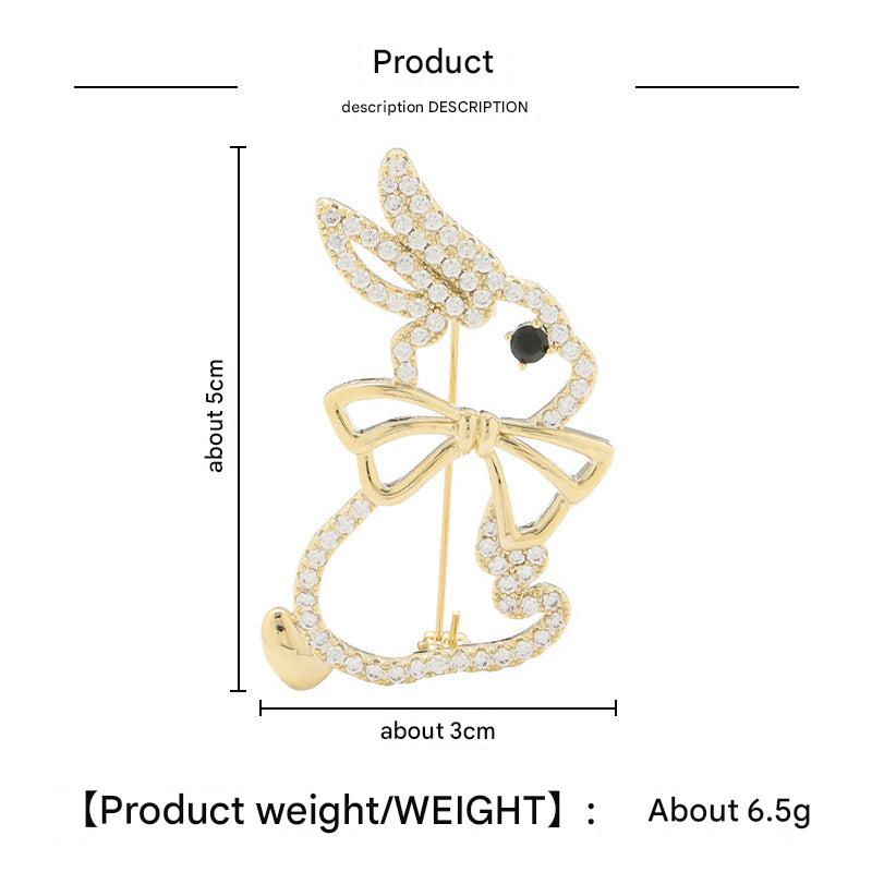 High-Quality Alloy Bunny Brooch Image 5