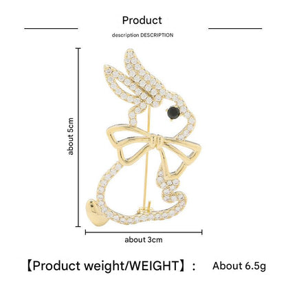 High-Quality Alloy Bunny Brooch Image 5