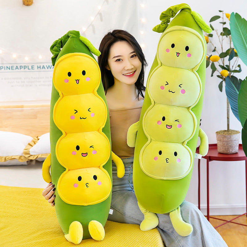 bright yellow green caterpillar plush front view