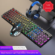 Black Rainbow Light Punk Edition + Gaming Mouse + Gaming Headset (Pack of 5)
