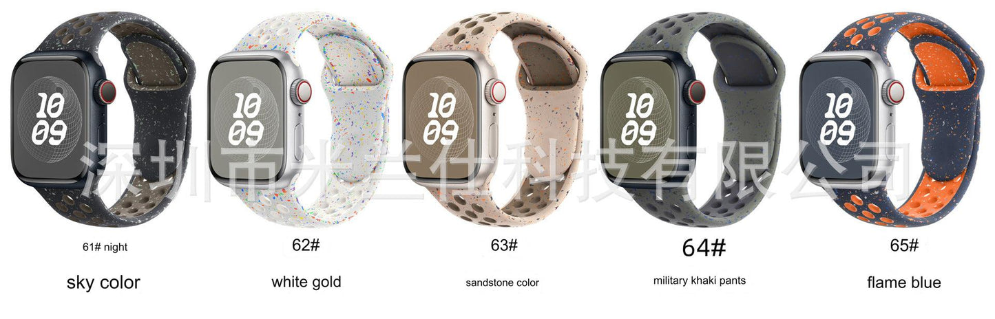 Dual Color Silicone Sport Band for Apple Watch Series 6, 7, 8, SE and Ultra - Comfortable & Durable