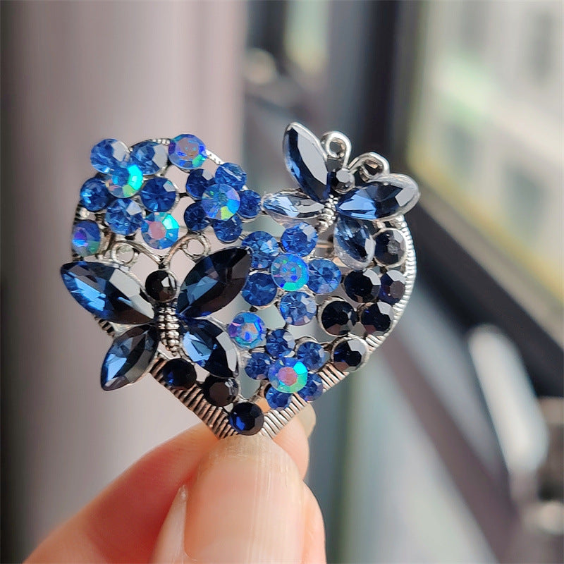 Alloy Butterfly Heart Brooch in Elegant Design
