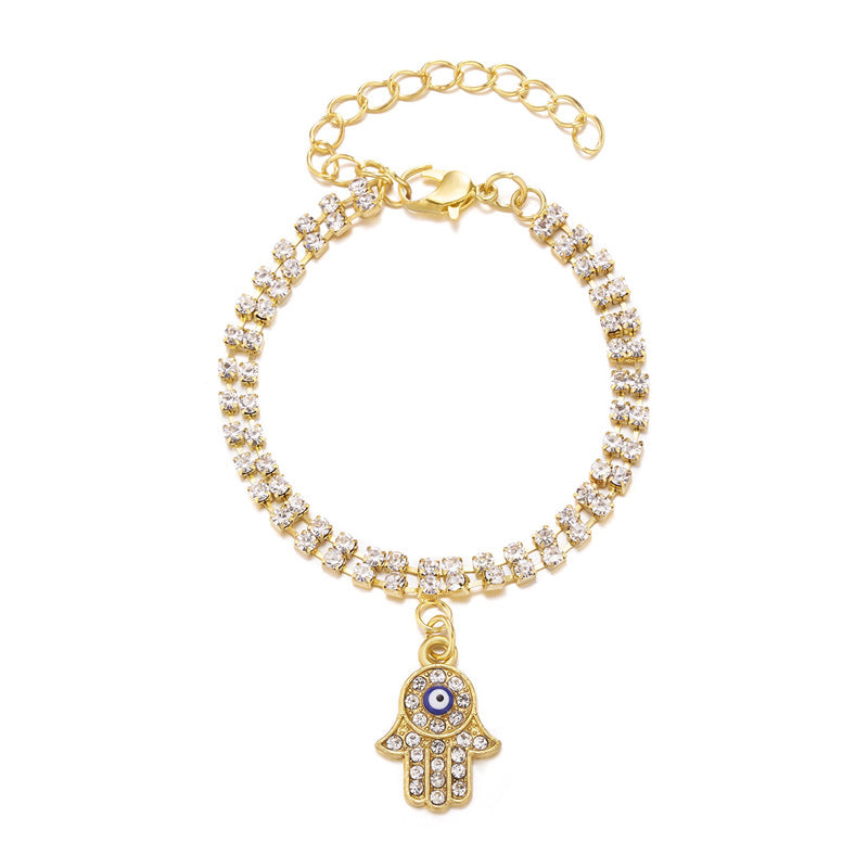 Close-up of trendy women's bracelet design