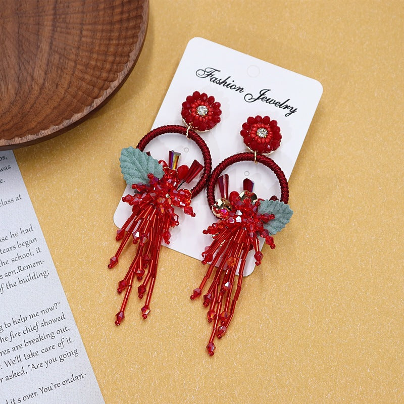 Earrings worn by model outdoors image 4