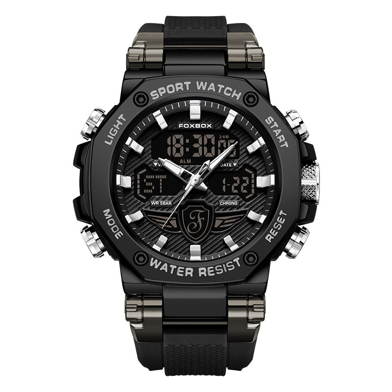 Waterproof digital sports watch angle view