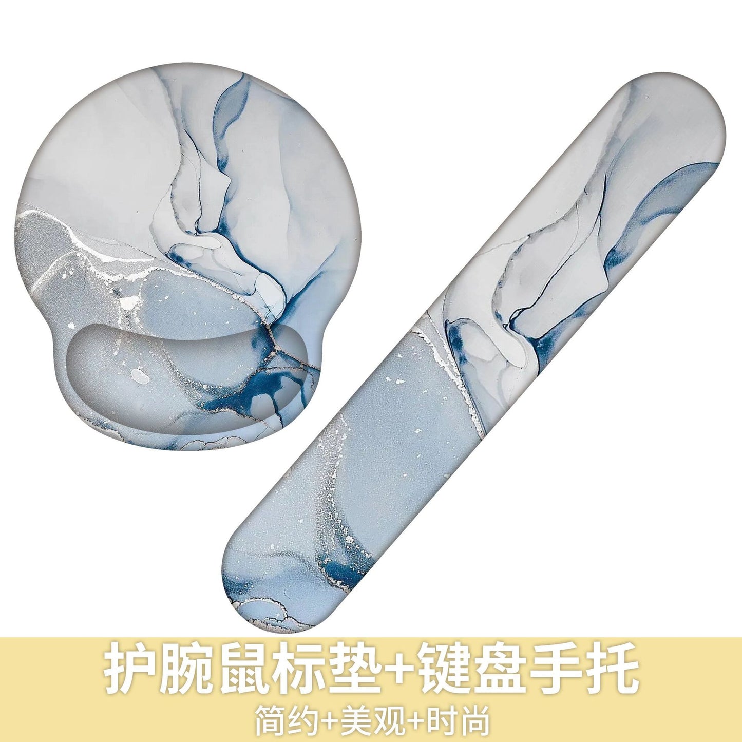 Custom Memory Foam Wrist Support Mouse Pad & Keyboard Rest for Ergonomic Comfort - Vibrant Designs