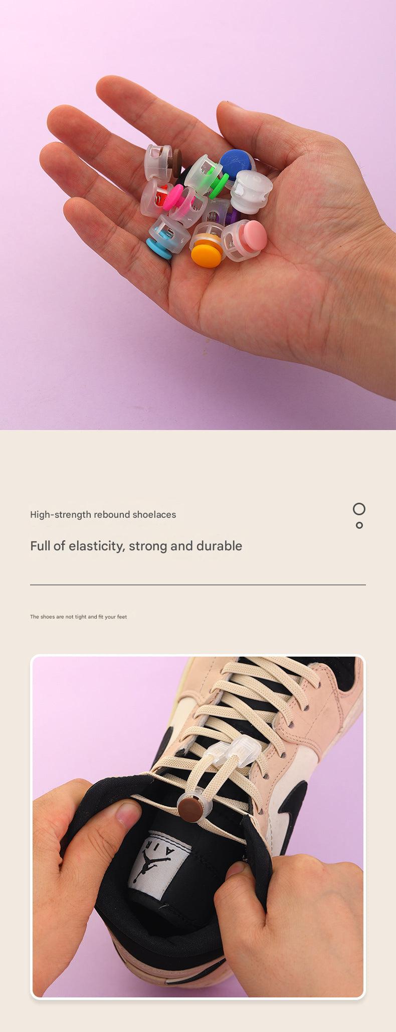 Durable no-tie shoelaces for children's shoes