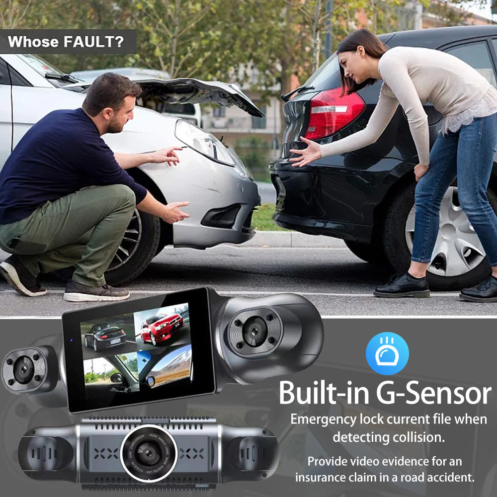 Yuecai 4-channel dash cam front view