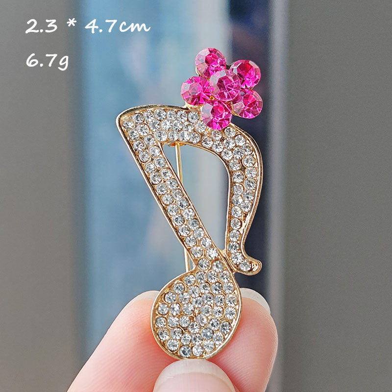 Creative Musical Note Brooch Image 1