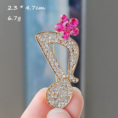 Creative Musical Note Brooch Image 1