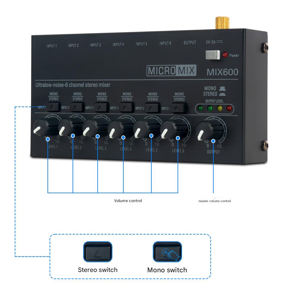 Portable audio mixer for music production