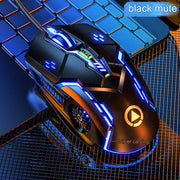 Black colorful glow-6D button silent version (Pack of 2)