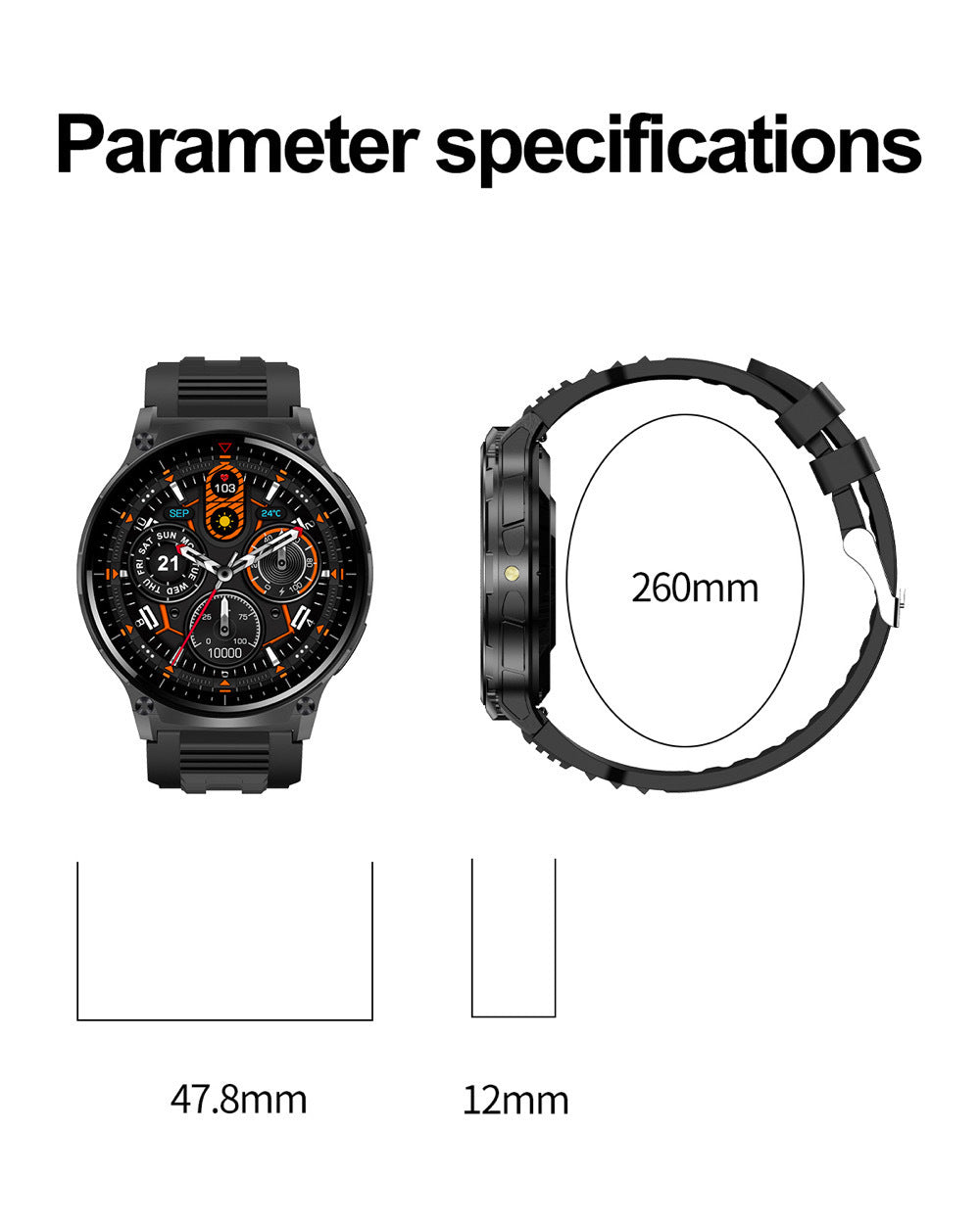 Smartwatch with Bluetooth calling and health tracking features - image 2