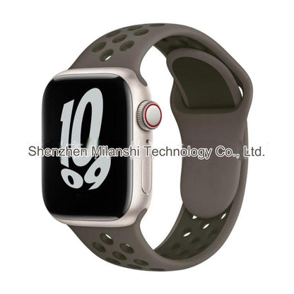 Dual Color Silicone Sport Band for Apple Watch Series 6, 7, 8, SE and Ultra - Comfortable & Durable