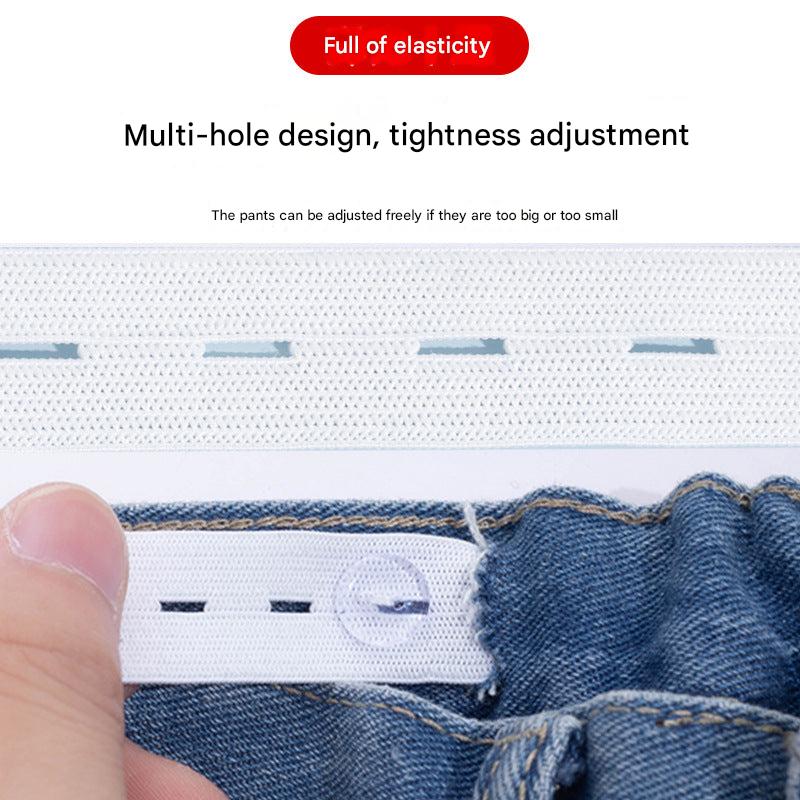 Close-up of waistband adjustment strap
