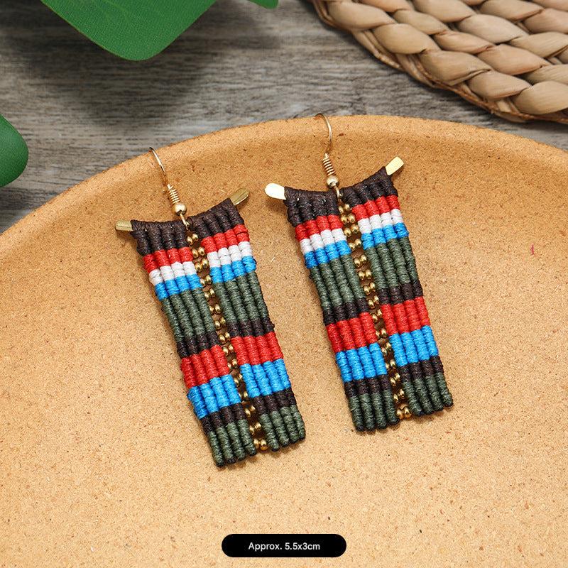 Bohemian woven earrings design 10