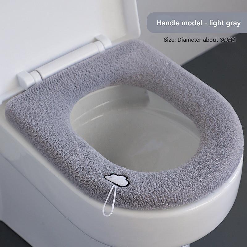Plush Nordic Toilet Seat Cover front view