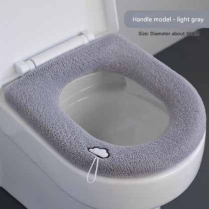 Plush Nordic Toilet Seat Cover front view