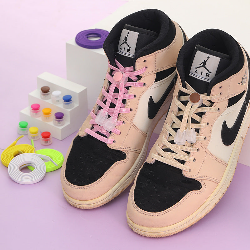 No-tie spring shoelaces for kids in vibrant colors