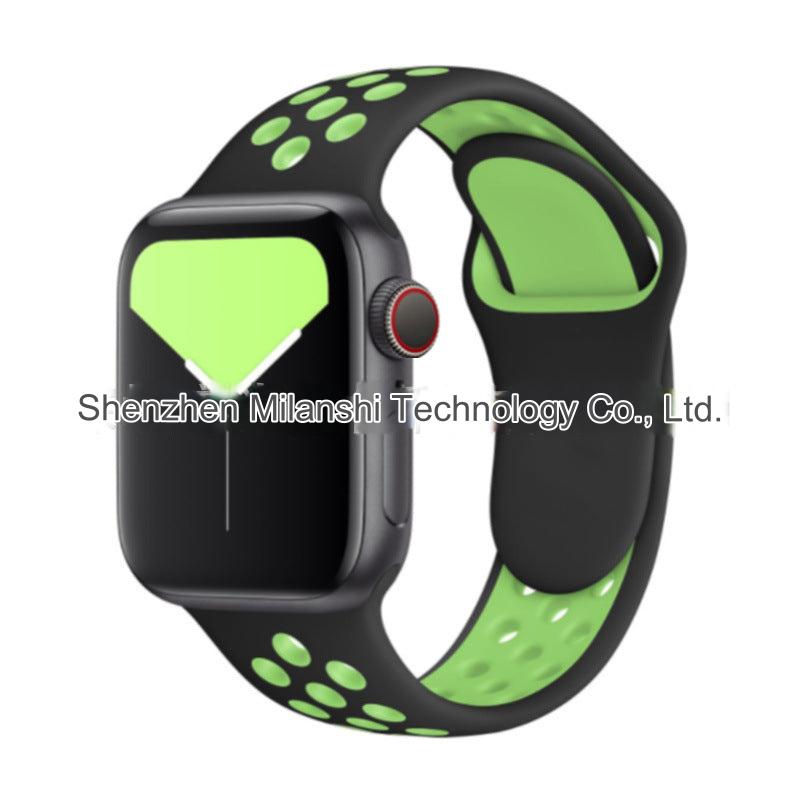 Dual Color Silicone Sport Band for Apple Watch Series 6, 7, 8, SE and Ultra - Comfortable & Durable