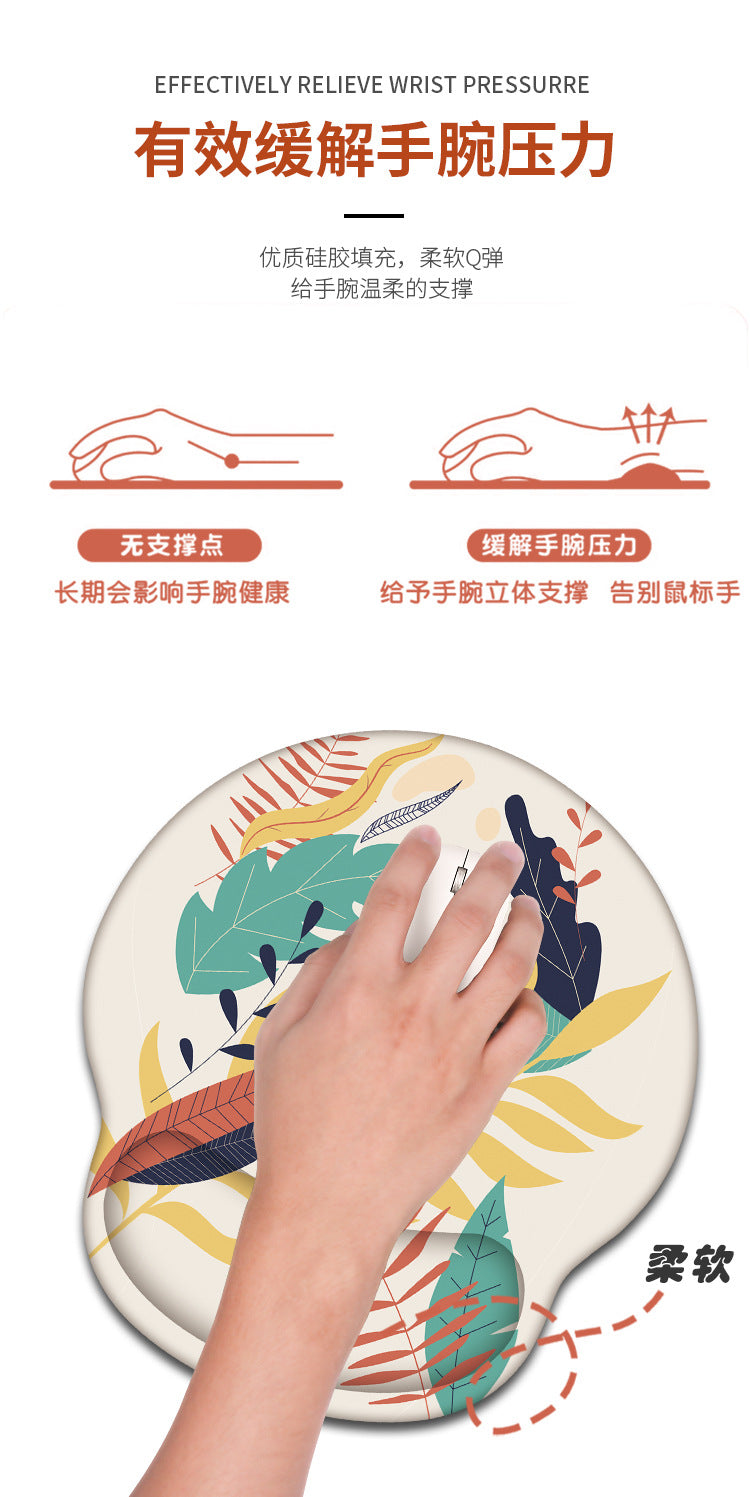 Custom Memory Foam Wrist Support Mouse Pad & Keyboard Rest for Ergonomic Comfort - Vibrant Designs