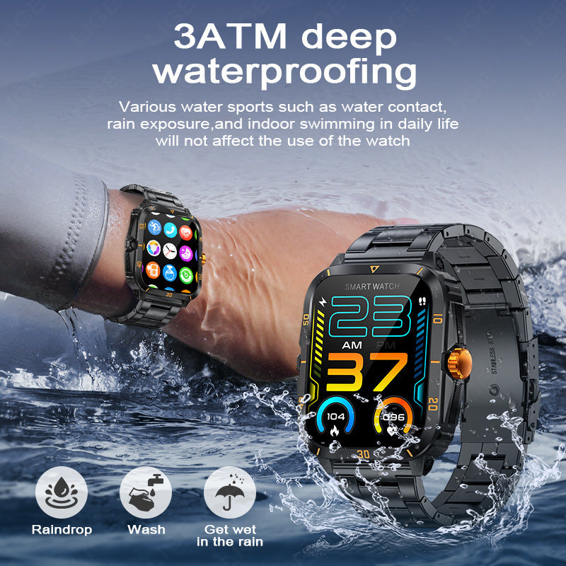 Stylish smartwatch with silicone band