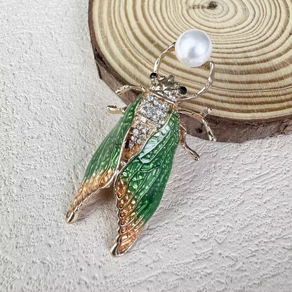 Handmade insect lapel pin cicada brooch
