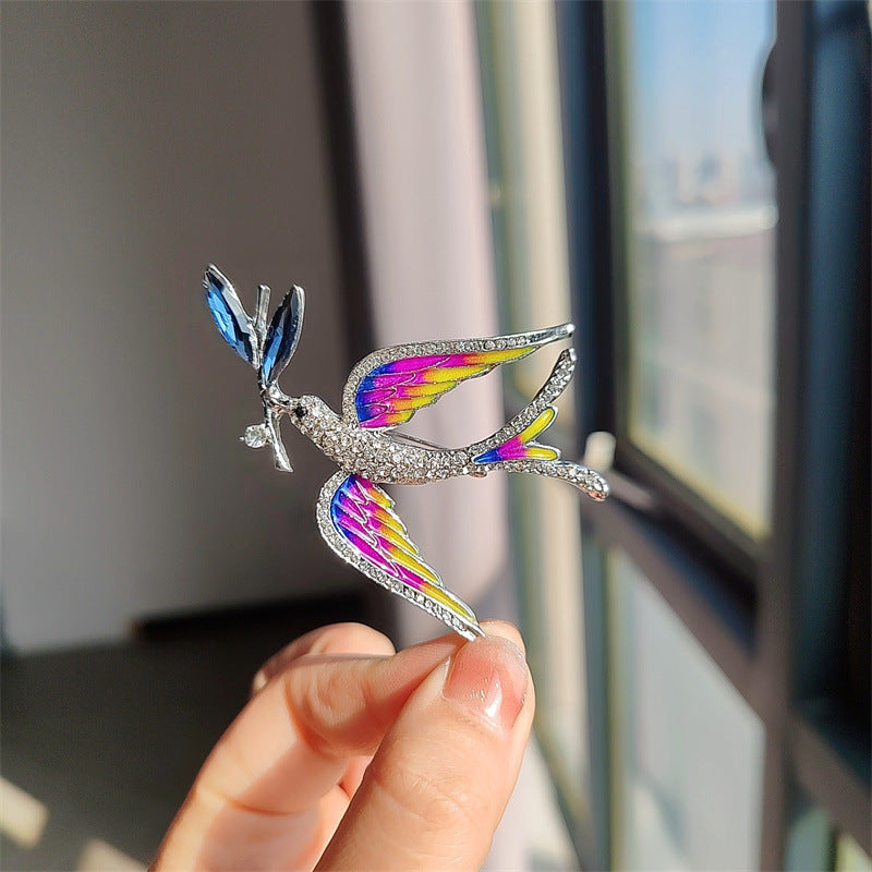 Blue Swallow Brooch Image 4