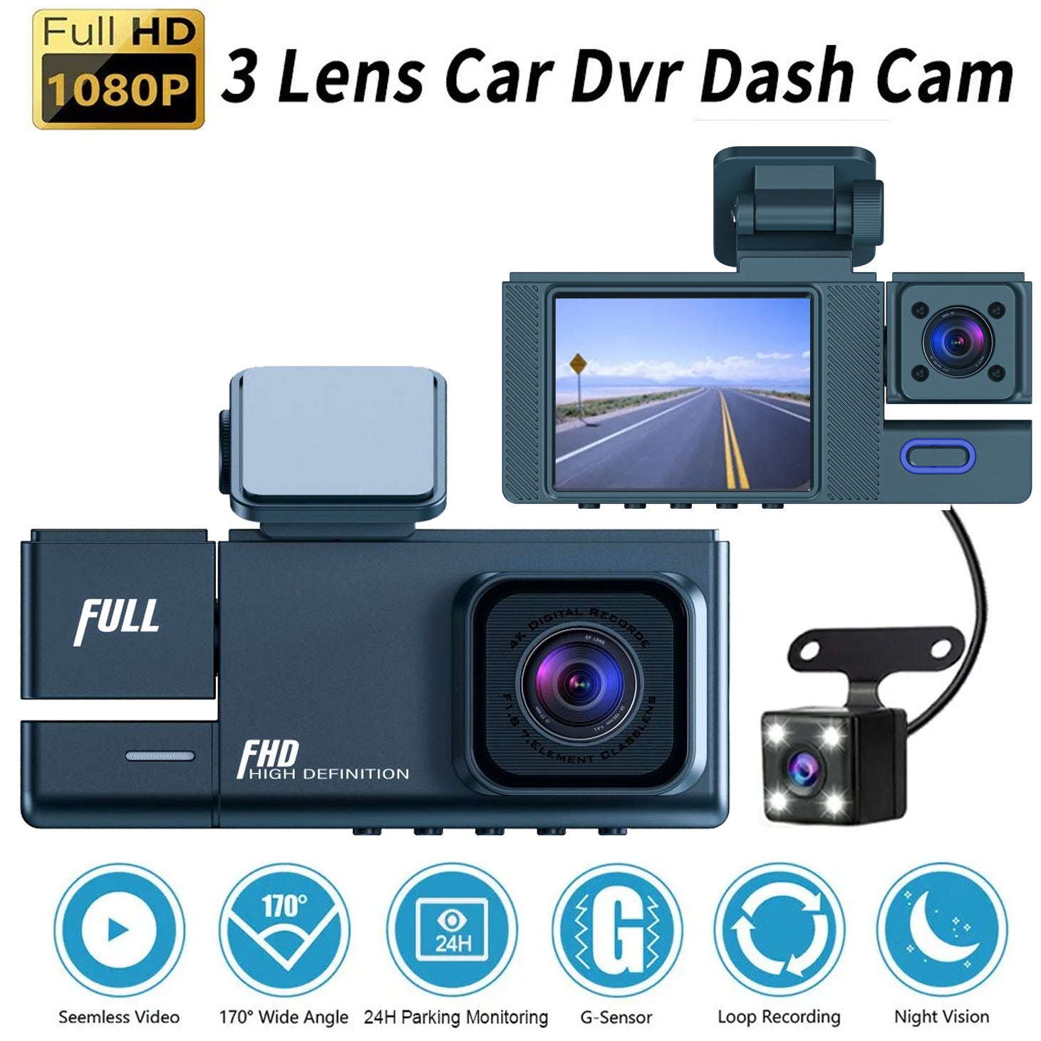 Dual Lens Configuration of Dash Cam