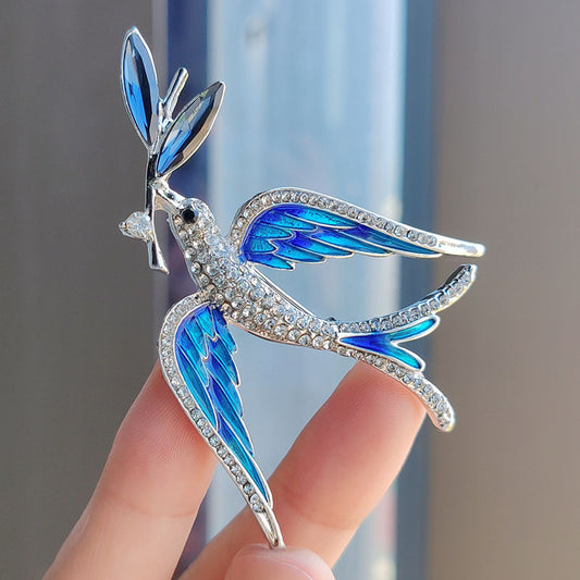 Blue Swallow Brooch Image 2