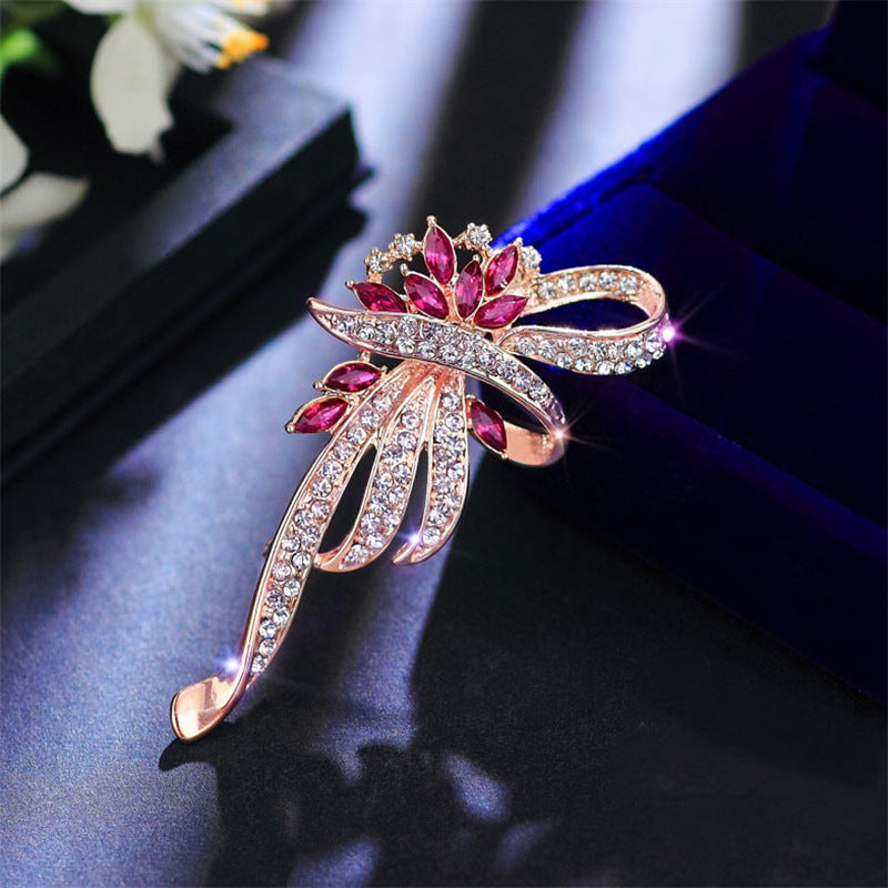 Elegant Cat Eye Pin Brooch - Blue Color