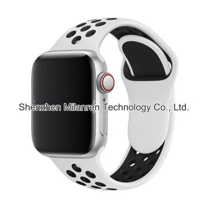 Dual Color Silicone Sport Band for Apple Watch Series 6, 7, 8, SE and Ultra - Comfortable & Durable