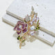 Pink Rose Bouquet Brooch