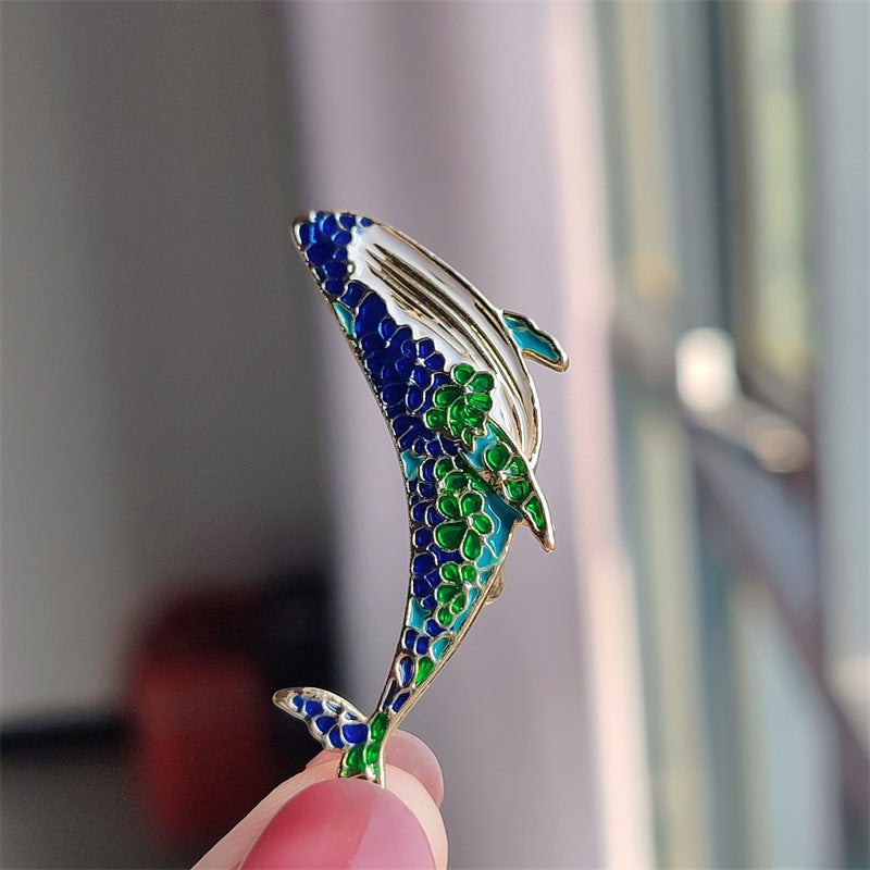 Dolphin brooch marine animal pin