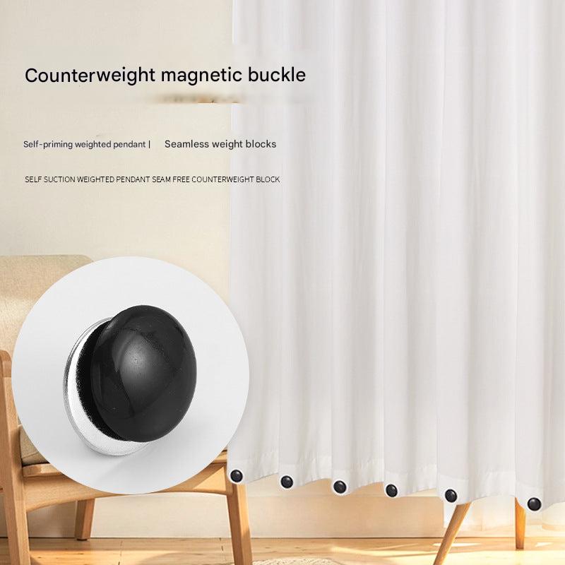 Magnetic weights preventing curtain movement