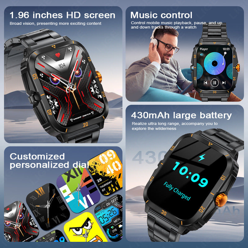 Waterproof sports watch closeup image