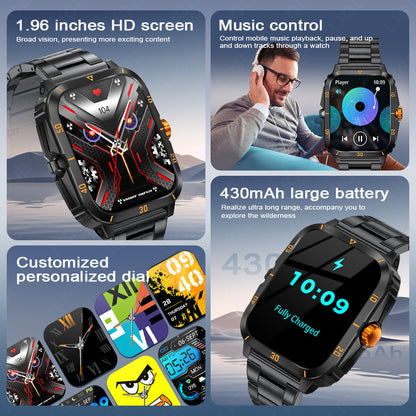 Waterproof sports watch closeup image