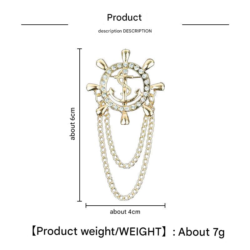 Nautical Anchor Design Brooch Image 2