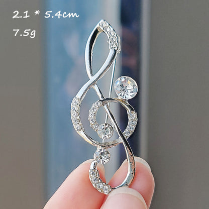 Creative Musical Note Brooch Image 6