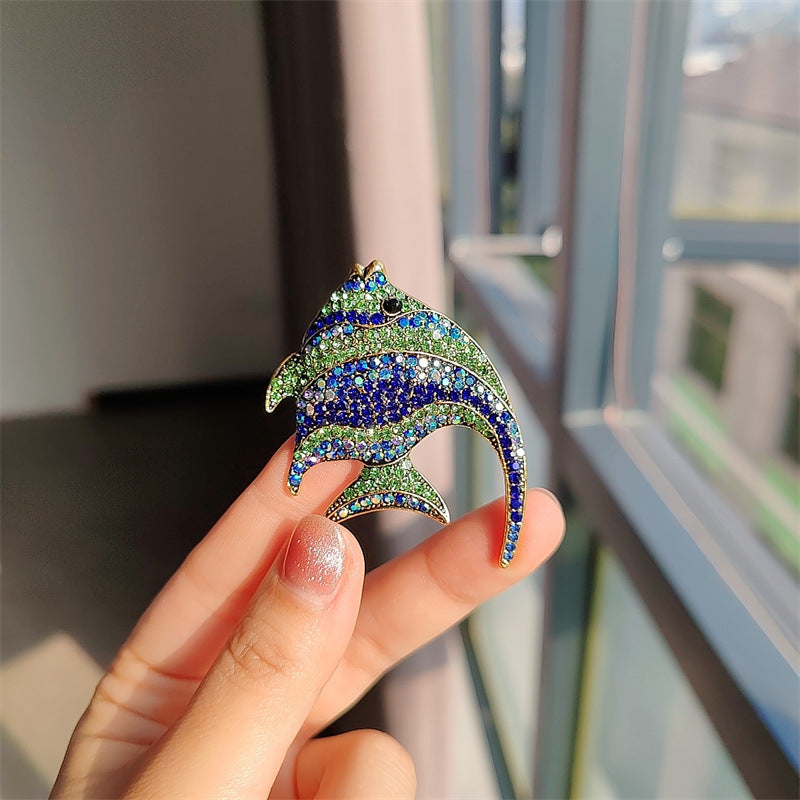Tropical Fish Brooch Red Color