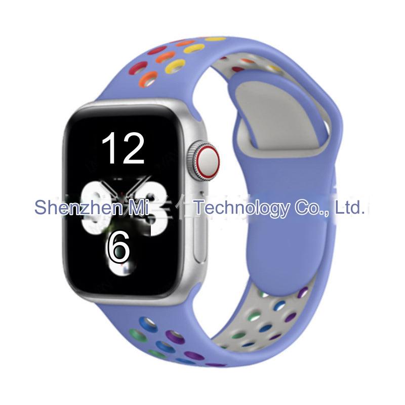 Dual Color Silicone Sport Band for Apple Watch Series 6, 7, 8, SE and Ultra - Comfortable & Durable