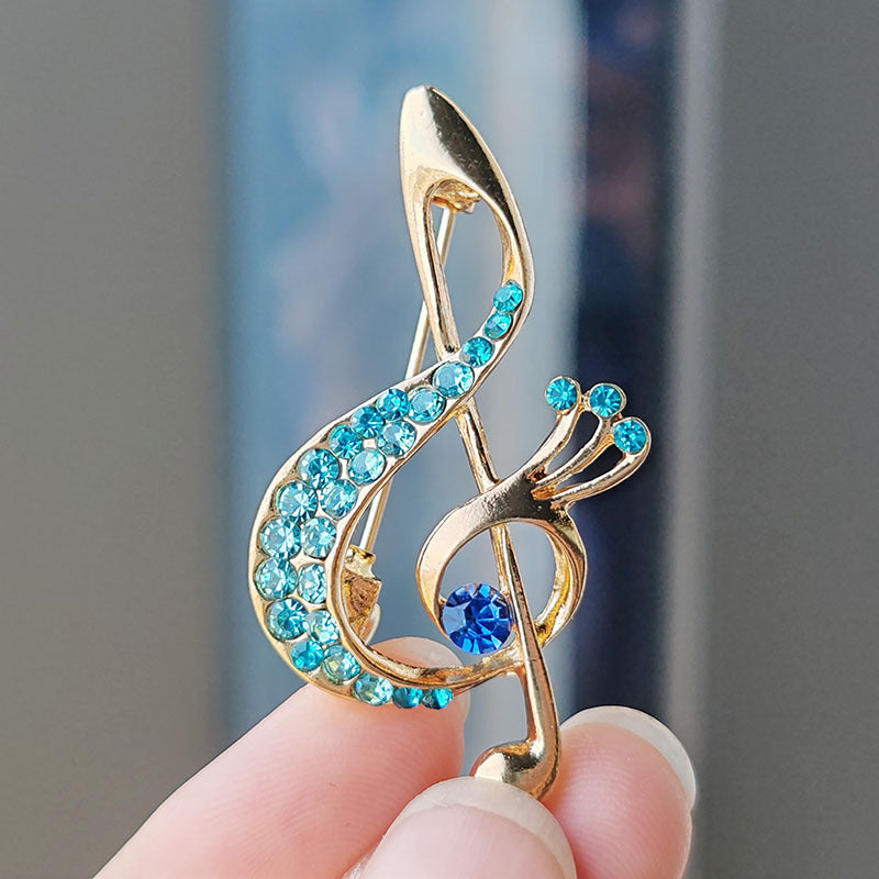 Creative Musical Note Brooch Image 3