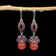 Floral Leaf with Beads (Red)