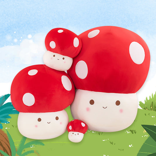 cute red mushroom figurine