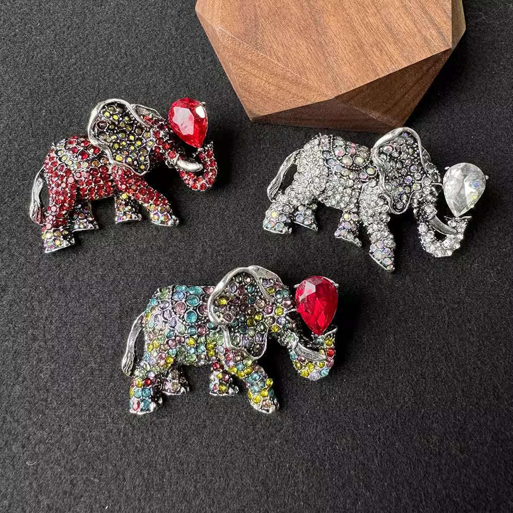 stylish alloy elephant brooch image 2