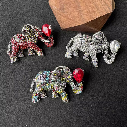 stylish alloy elephant brooch image 2